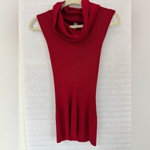 Pina Rossi Vibrant Red Cowl Neck Sweater.